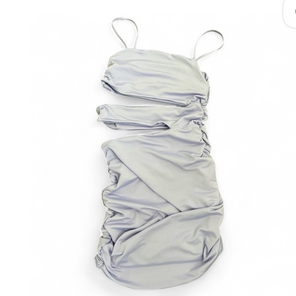SHEIN Dresses & Skirts - SHEIN Lavender Cut Out Ruched Dress Small Size 4 NWOT